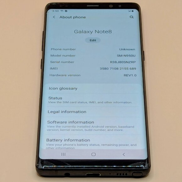 Samsung Galaxy Note8 64GB Black (Unlocked) #14*** - Picture 8 of 9